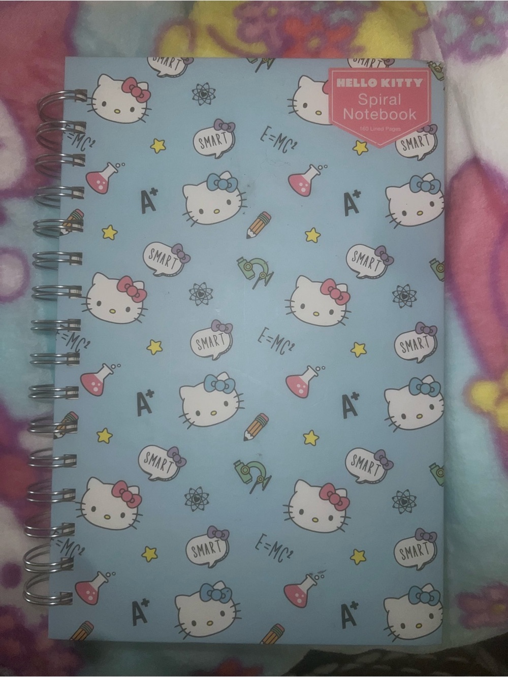 Hello Kitty Light Blue School Icons Spiral Notebook